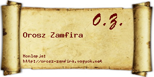 Orosz Zamfira névjegykártya